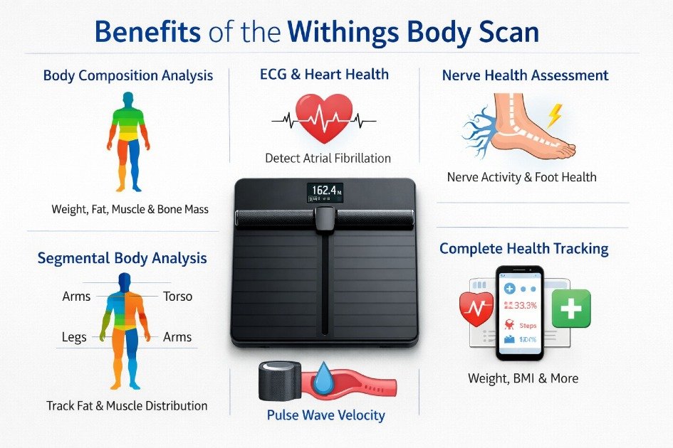 Withings Body Scan measuring body composition and health metrics at home