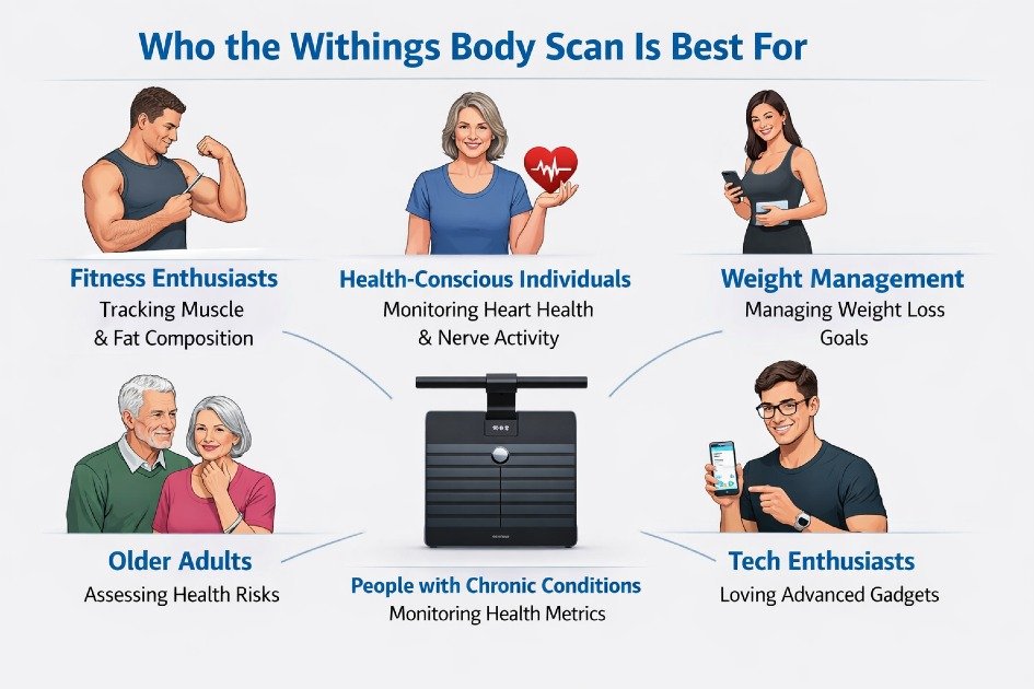 Withings Body Scan users analyzing health metrics at home