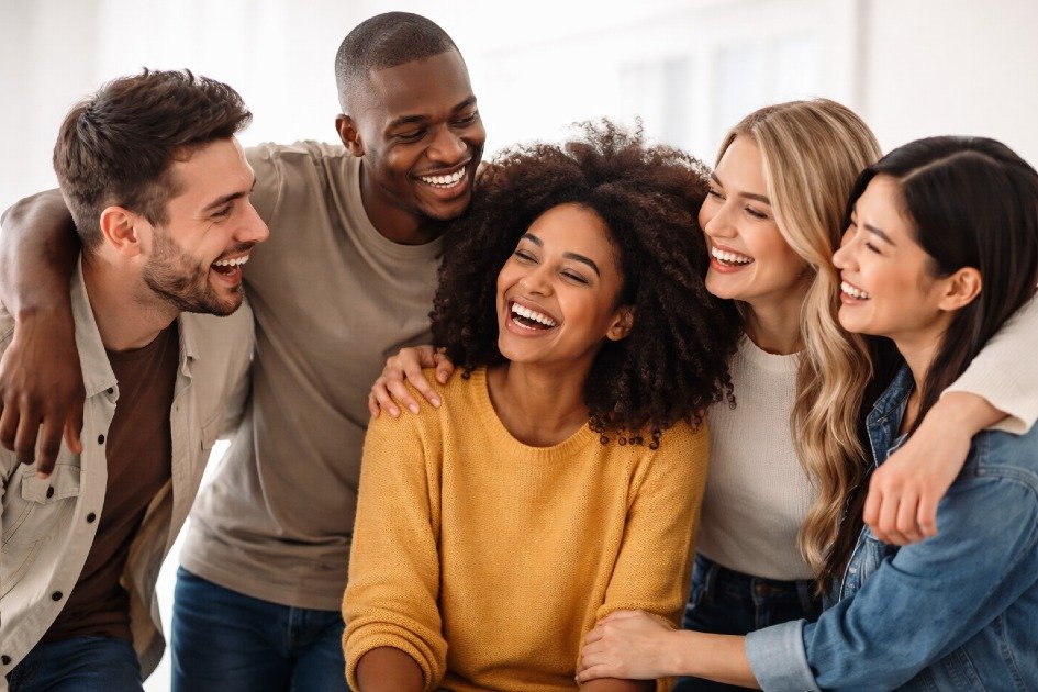 Group of friends supporting each other, symbolizing a strong personal support system