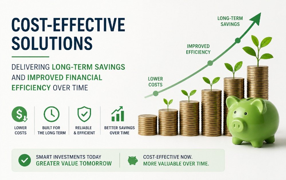 Cost-effective solutions delivering long-term savings and improved financial efficiency over time