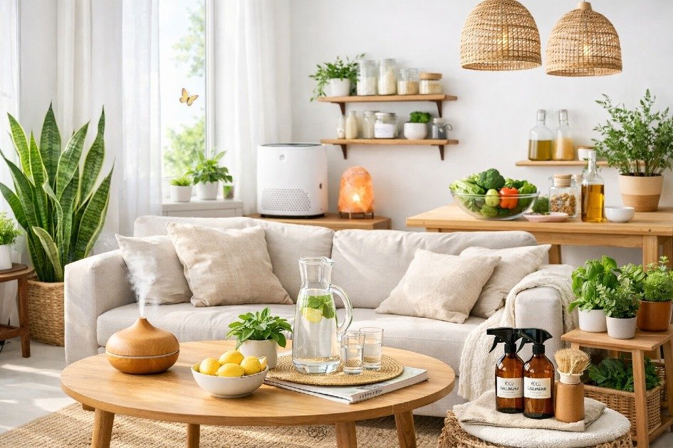 Clean, toxin-free home environment promoting health and wellness.