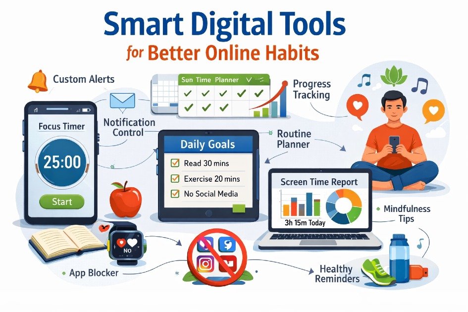 Smart digital tools helping users build better online habits efficiently.