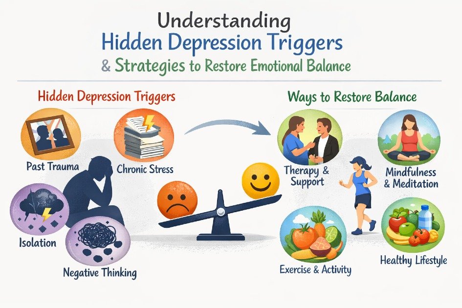 Understanding hidden depression triggers and strategies to restore emotional balance.