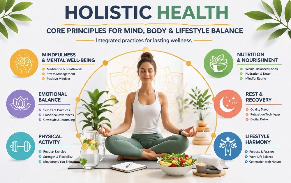 Holistic health practices promoting mind, body, and lifestyle balance for lasting wellness.