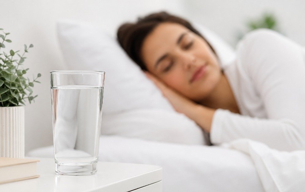 Person drinking water during relaxation after exercise, highlighting hydration as essential for recovery and performance