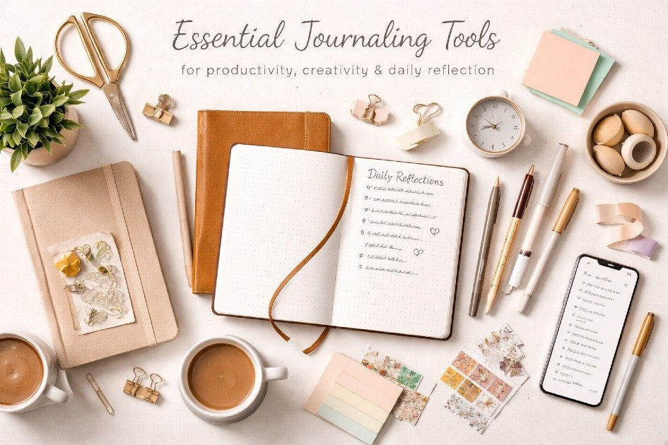 Essential journaling tools for productivity, creativity, and daily reflection.