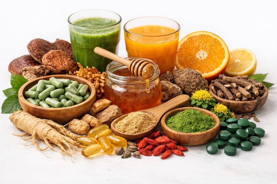 Natural supplements boosting energy and vitality for daily life