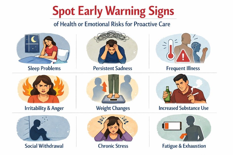 Spot early warning signs of health or emotional risks for proactive care