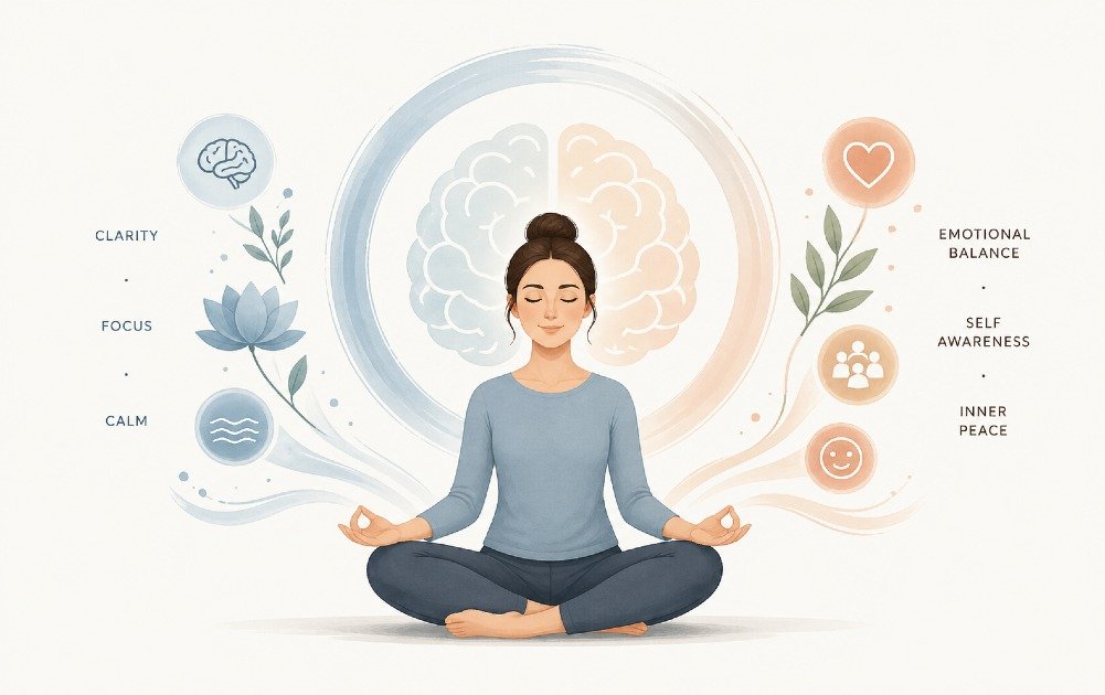 Calm mind illustration symbolizing mental and emotional balance and inner stability.