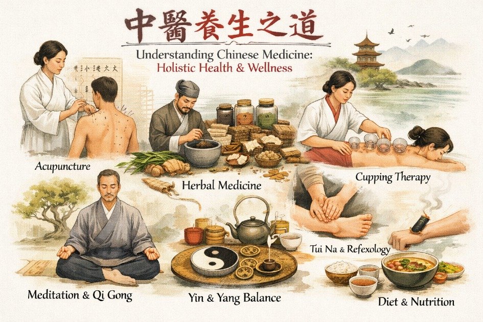 Ancient Chinese medicine practices for holistic health and wellness.