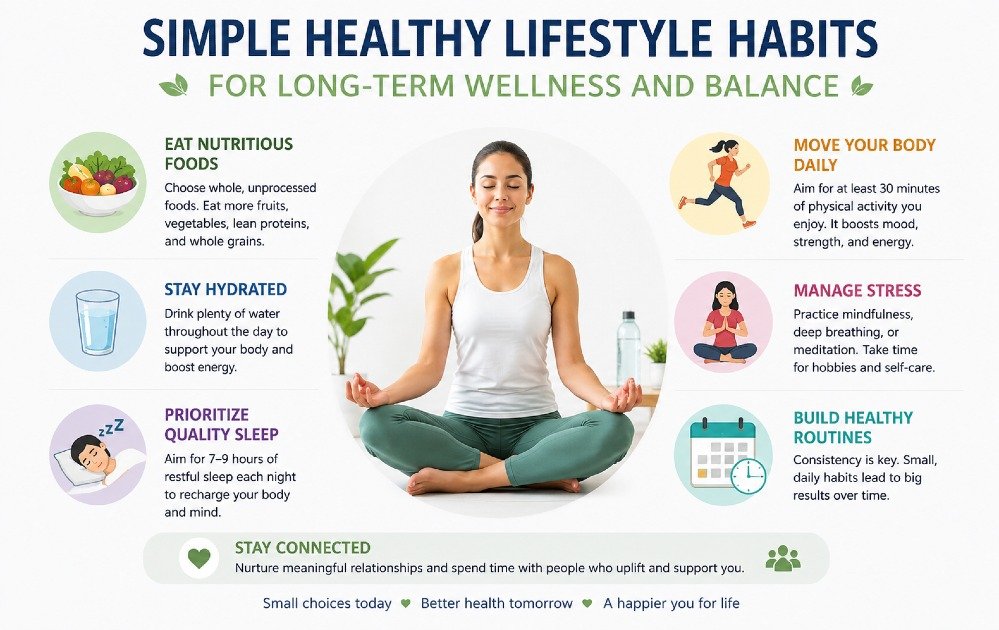 Simple healthy lifestyle habits for long-term wellness and balance
