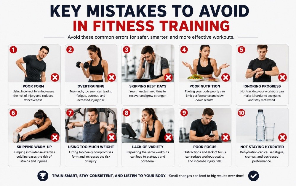 Common fitness training mistakes to avoid for safer and more effective workouts