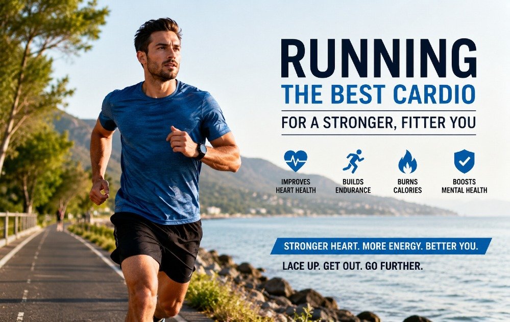 Person running outdoors as an effective cardio workout for improved fitness and endurance