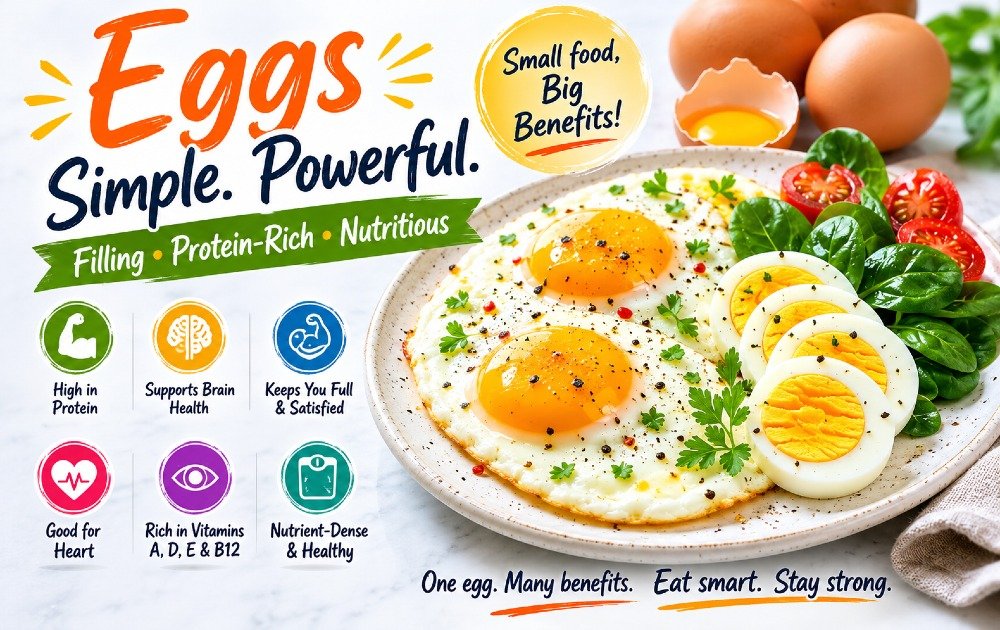 Protein-rich eggs served as a simple, filling, and nutritious food choice.