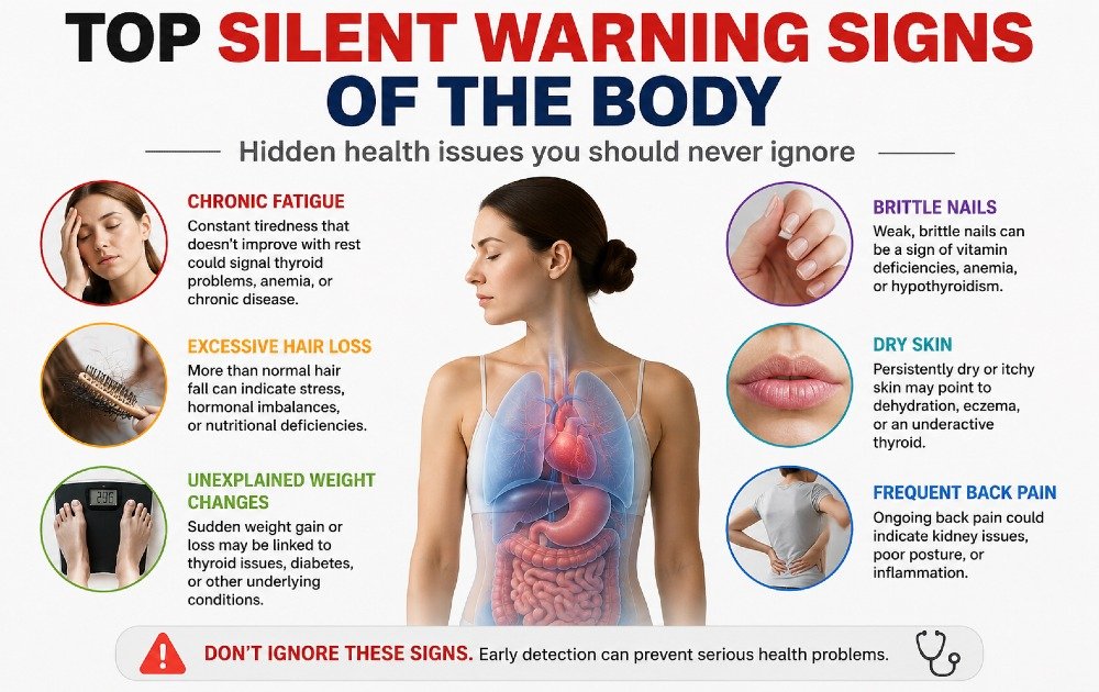 Silent warning signs of the body indicating hidden health issues you should never ignore
