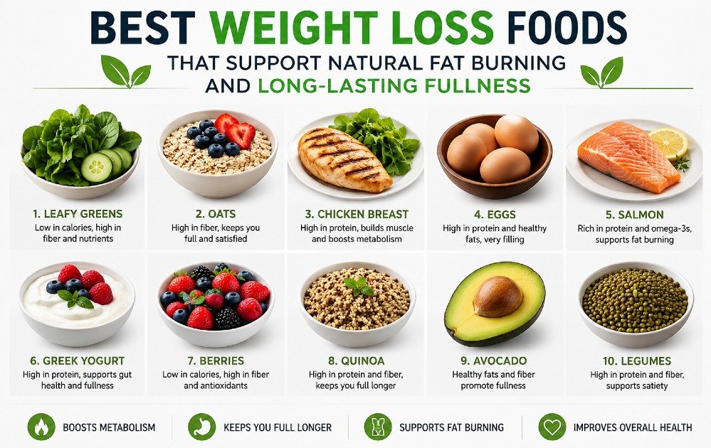Best weight loss foods that support natural fat burning and long-lasting fullness