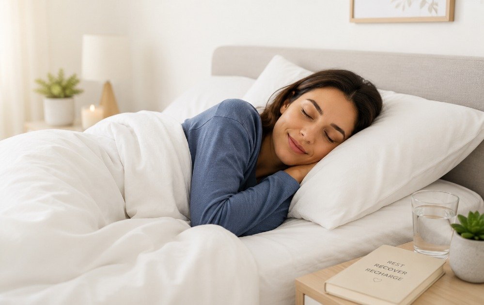 Person resting peacefully to support better recovery and improved overall quality of life.