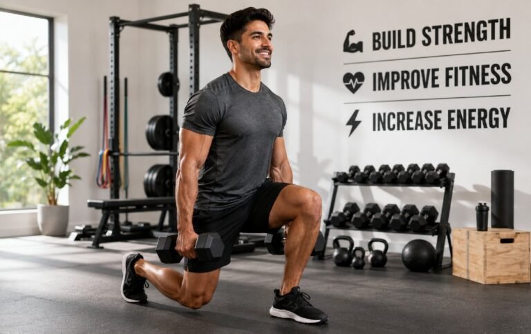 Person engaging in regular exercise to build strength, improve fitness, and increase natural energy levels.