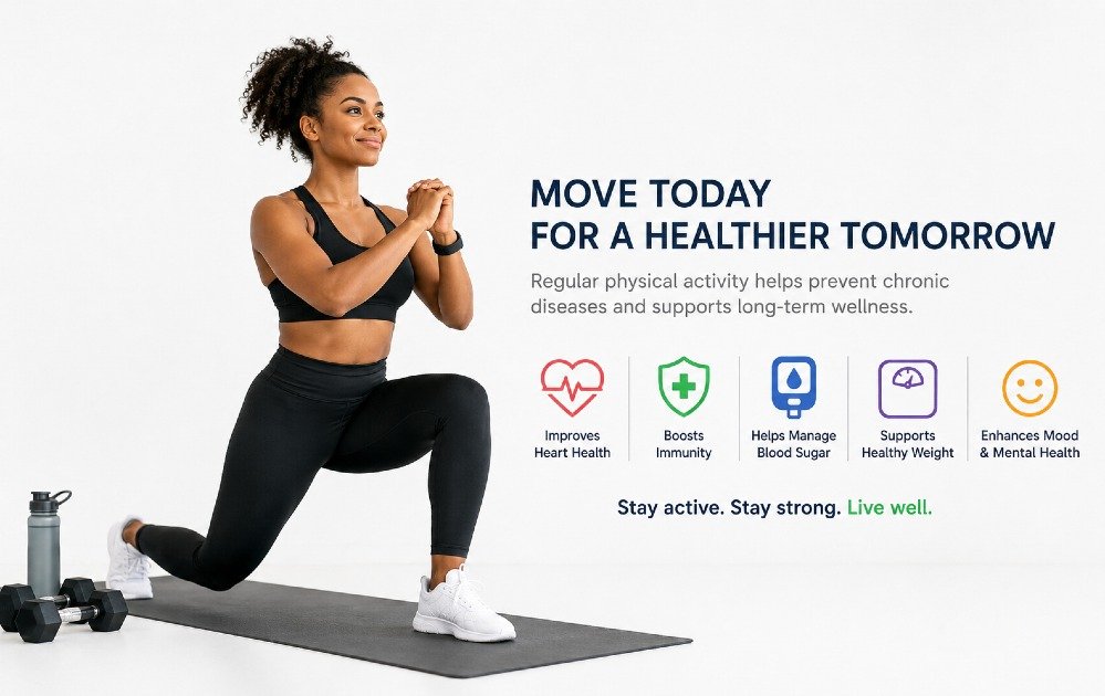 Person engaging in regular physical exercise to prevent chronic disease and support long-term overall health and wellness.