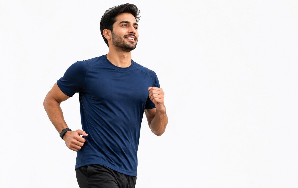 Person engaging in regular physical activity, promoting a healthy and active lifestyle.