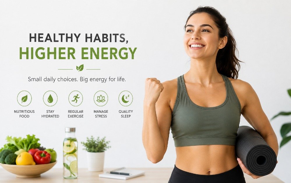Person feeling energized and focused after a healthy lifestyle routine that improves energy levels.