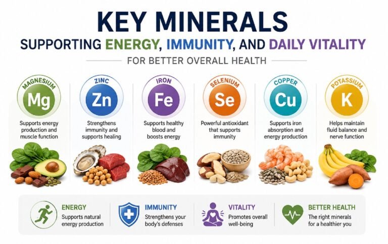 Key minerals supporting energy, immunity, and daily vitality for better overall health