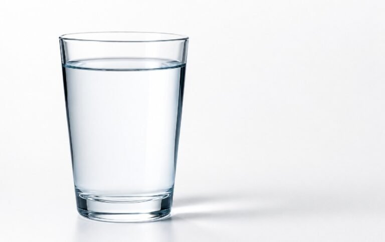Glass of clean water symbolizing hydration for improved energy, focus, and overall health.
