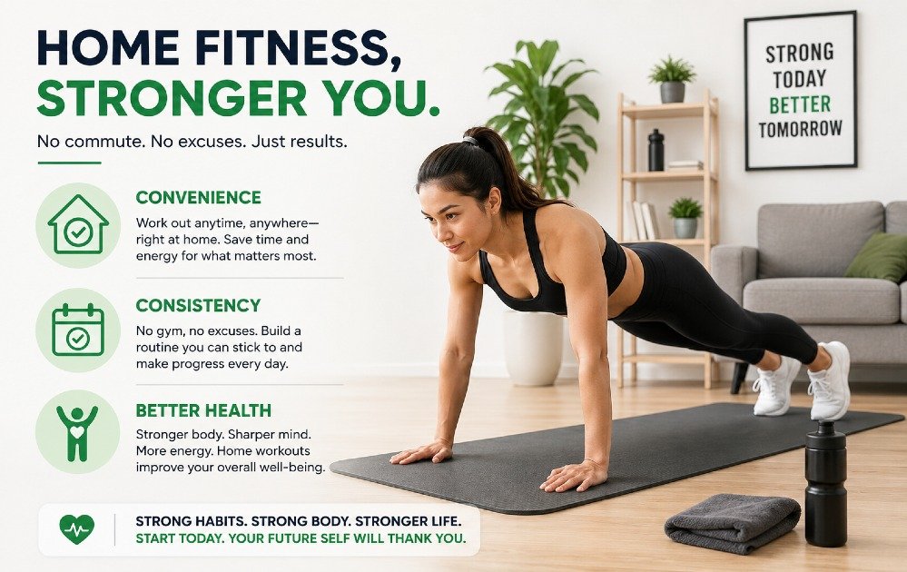 Person performing home workout exercises to support weight loss, improve fitness, and boost metabolism.