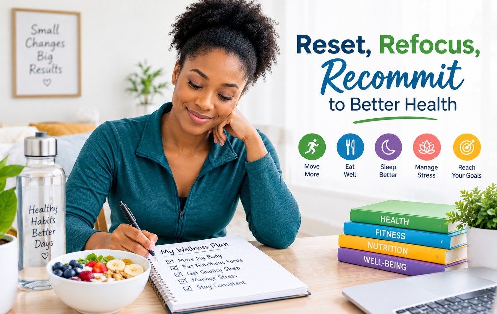 Person resetting their wellness routine with healthy daily habits
