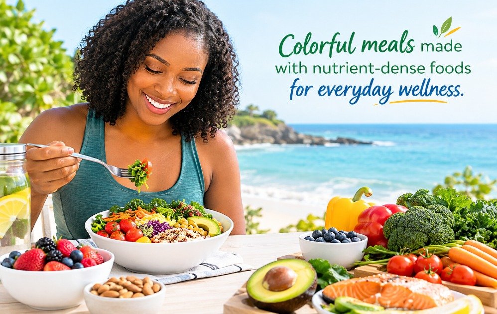 Colorful meals made with nutrient-dense foods for everyday wellness.