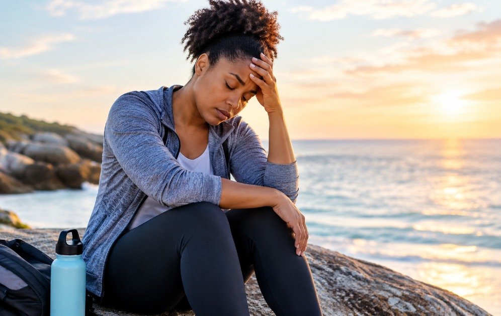 Person experiencing constant physical and mental exhaustion