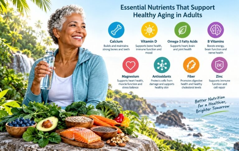 Essential nutrients that support healthy aging in adults
