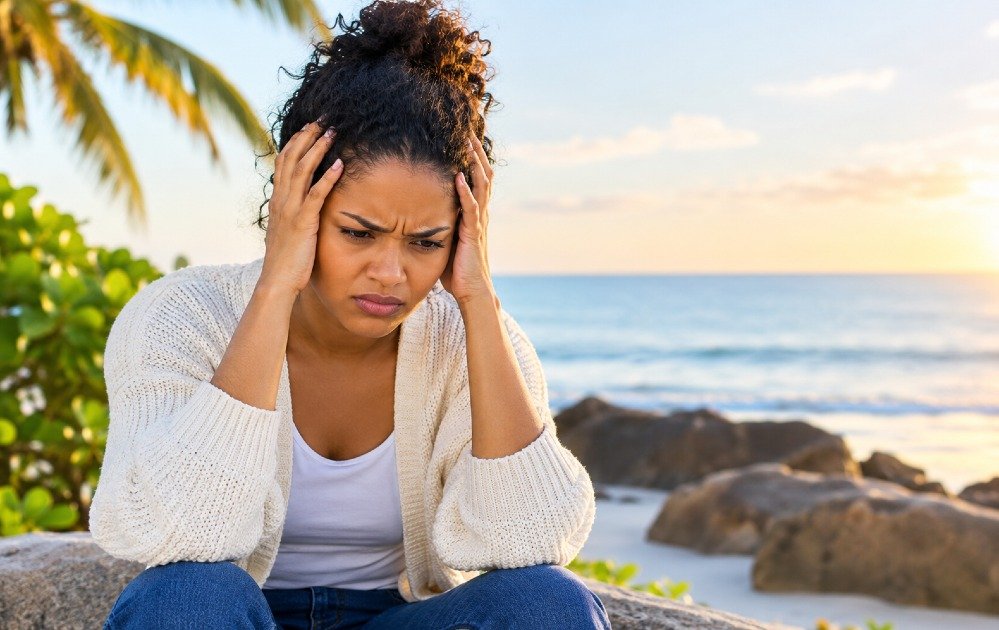 Person feeling irritable and frustrated due to stress