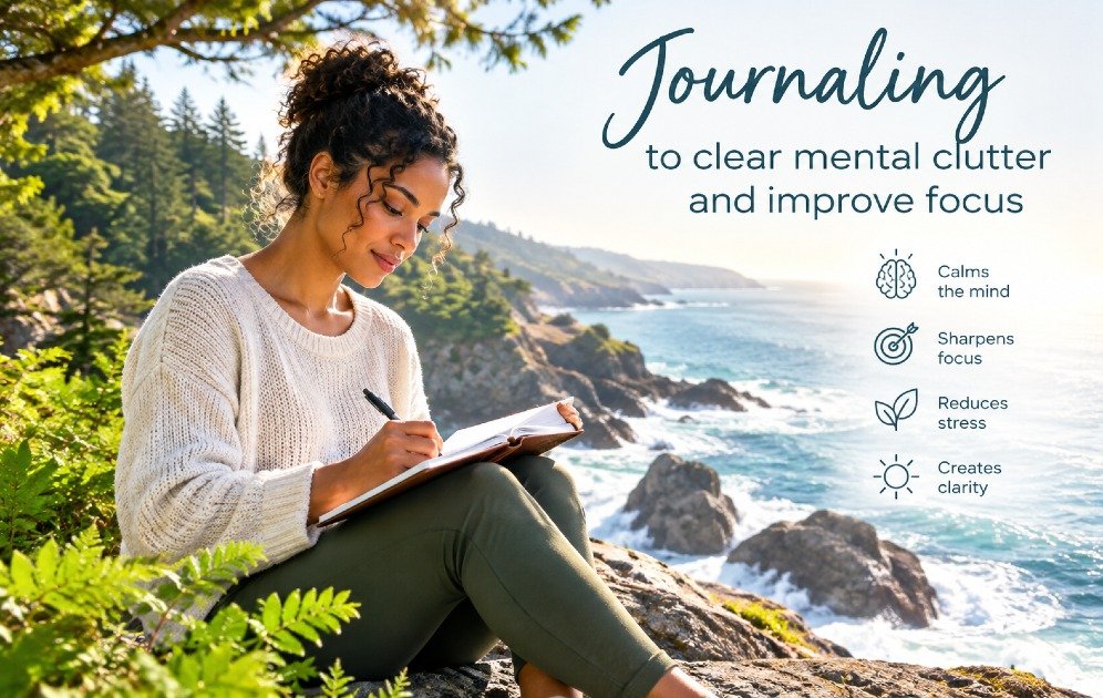 Journaling to clear mental clutter and improve focus