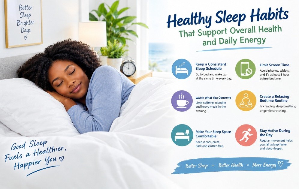 Healthy sleep habits that support overall health and daily energy