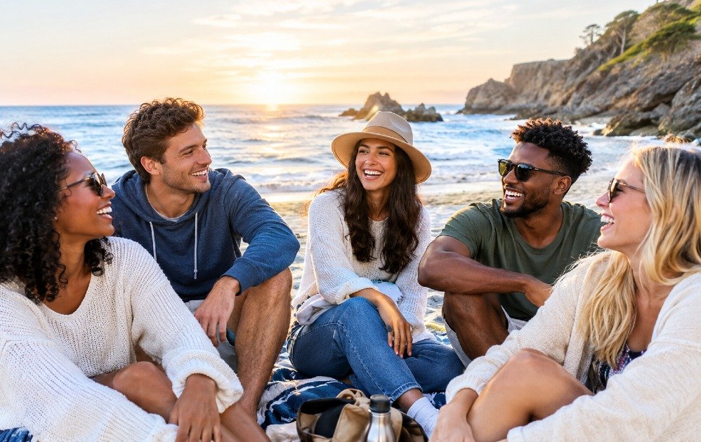 Friends enjoying quality time together outdoors