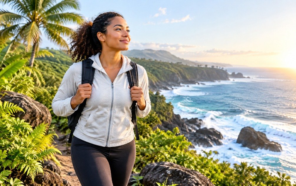 Person returning to daily activities with renewed focus and intention.