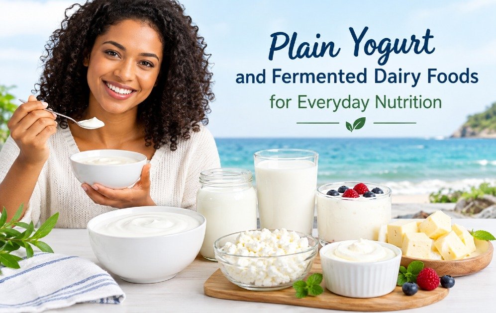 Plain yogurt and fermented dairy foods for everyday nutrition