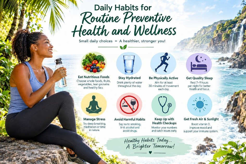 Daily habits for routine preventive health and wellness