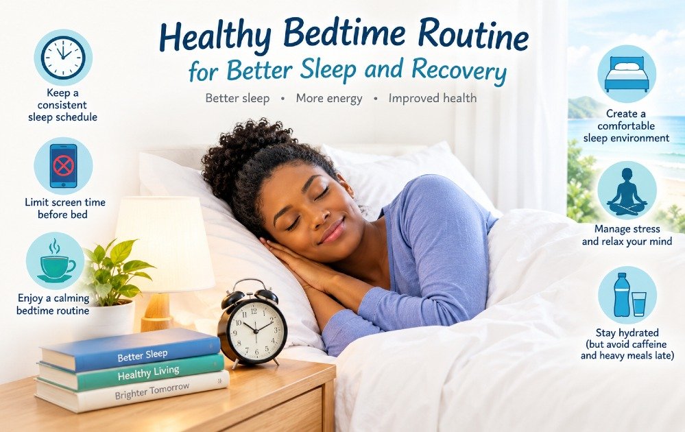 Healthy bedtime routine for better sleep and recovery