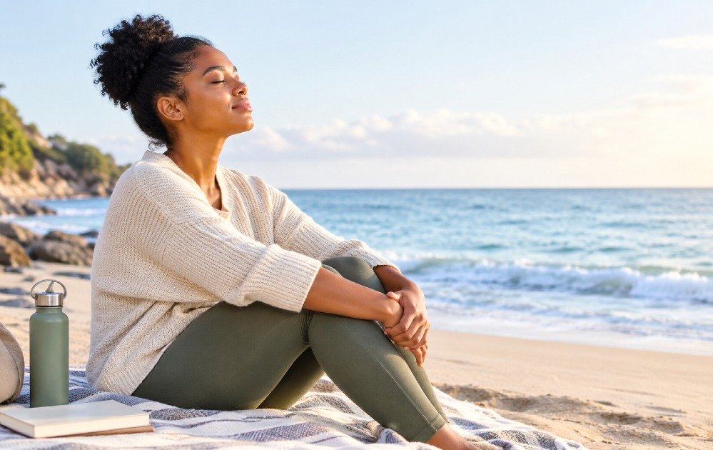 Person taking a quiet break to support mental wellness