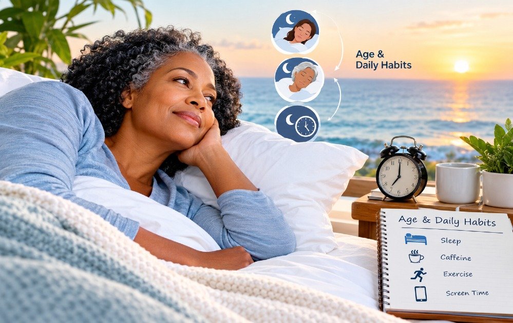 Changes in sleep patterns with age and daily habits
